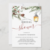 Winter Forest Lantern Bridal Shower Kaart (Voorkant)