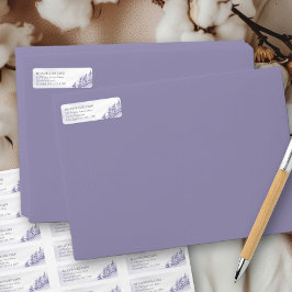 Winter Forest Lavender Return Label