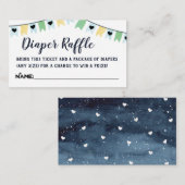 Winter Forest Luier Raffle Tickets Informatiekaartje (Voorkant / Achterkant)