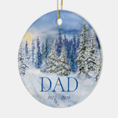 Winter Forest Memory Pap Foto Kerstmis Keramisch Ornament (Links)