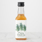 Winter Forest Merry kerst Company Likeurfles Etiket (Voorkant)