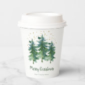 Winter Forest Merry kerst Company Papieren Bekers (Voorkant)