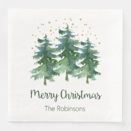 Winter Forest Merry-kerstpapier — Luiers Servet