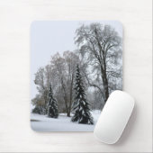 Winter Forest Mousepad Snow Landscape Gifts Muismat (Met muis)