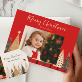 Winter Forest Neutral Landschap Foto Kerstmis Feestdagenkaart