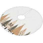 Winter Forest Neutral Monogram Kerstboom Rok (Gekanteld)