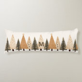Winter Forest Neutral Monogram Lichaamskussen (Voorkant)