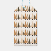 Winter Forest Neutral Portrait Foto van Kerstmis Cadeaulabel (Achterkant)