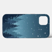 Winter Forest Night iPhone Case (Achterkant (horizontaal))