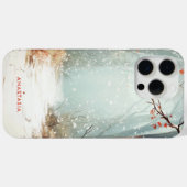 Winter Forest Painting, aangepaste naam Case-Mate iPhone Case (Achterkant (horizontaal))