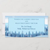 Winter Forest Photo Holiday Card Feestdagenkaart (Achterkant)