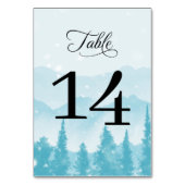 Winter Forest Pine Mountain Wedding Modern Kaart (Achterkant)