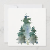 Winter Forest Pine Tree Save the Date (Achterkant)