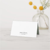 Winter Forest Pine Trees Elegant Chic Wedding Plaatskaartje (Achterkant)