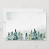 Winter Forest Pine Trees Elegant Wedding Save The Date (Achterkant)