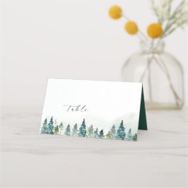 Winter Forest Pine Trees | Handschrift Plaatskaartje