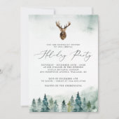 Winter Forest Pine Trees Holiday Kaart (Voorkant)