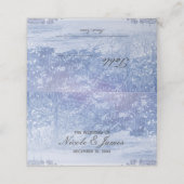 Winter Forest Pine Trees Lights Snowflakes Wedding Plaatskaartje (Buitenkant ongevouwen)