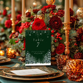 Winter Forest Pine Trees Snowflakes Kaart