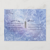 Winter Forest Pine Trees Snowflakes Save the Date Aankondigingskaart (Achterkant)