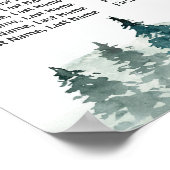 Winter Forest Pine Trees Wedding Seding Chart Poster (Hoek)