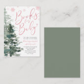Winter Forest Pink Het is koud buiten Boek Verzoek Informatiekaartje (Voorkant / Achterkant)