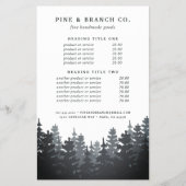 Winter Forest Prijzen & Diensten Flyer (Voorkant)