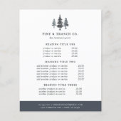 Winter Forest Prijzen & Diensten Flyer (Voorkant)