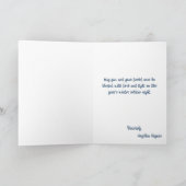 Winter Forest Raven & Moon Yule Solstice Holiday Kaart (Binnen)