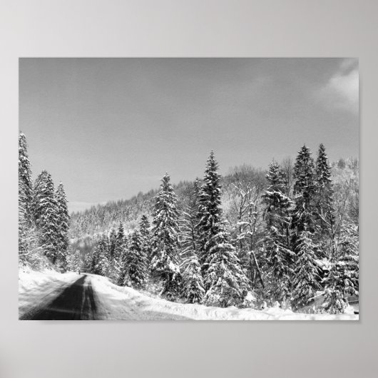 Winter Forest Road Poster (Voorkant)