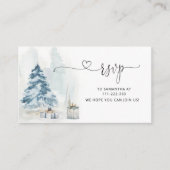 Winter forest RSVP-behuizingskaart Informatiekaartje (Voorkant)