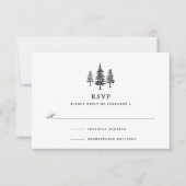 Winter Forest RSVP-kaart RSVP Kaartje (Voorkant)