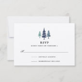 Winter Forest RSVP-kaart RSVP Kaartje (Voorkant)