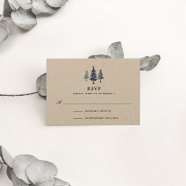 Winter Forest RSVP-kaart RSVP Kaartje