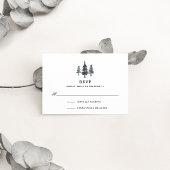 Winter Forest RSVP-kaart RSVP Kaartje