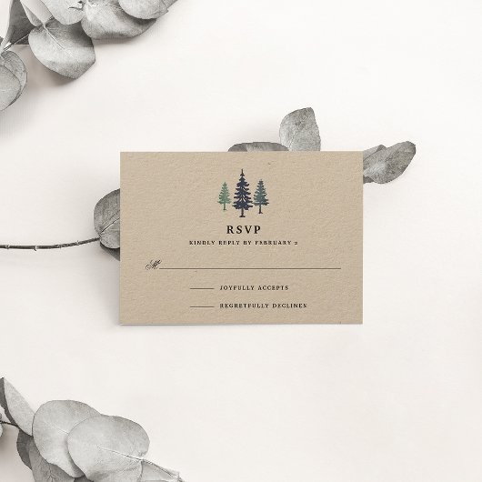 Winter Forest RSVP-kaart RSVP Kaartje