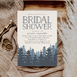 Winter Forest Rustic Bridal Shower Kaart