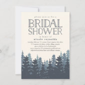Winter Forest Rustic Bridal Shower Kaart (Voorkant)