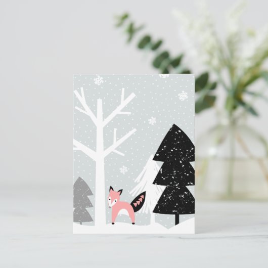 Winter Forest Scene Briefkaart (Staand voorkant)