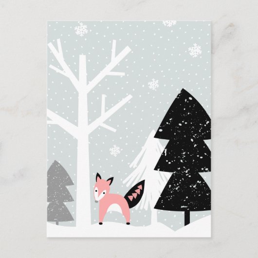 Winter Forest Scene Briefkaart (Voorkant)