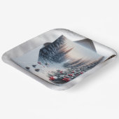 Winter Forest Scene in een envelop Papieren Bordje (Gebogen)