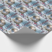 Winter Forest Scene in een open envelop Cadeaupapier (Hoek)