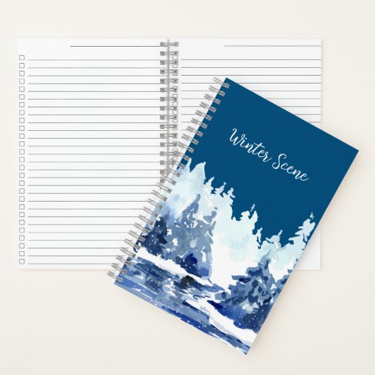 Winter Forest Scene Notitieboek (Binnen)