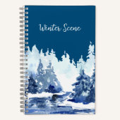 Winter Forest Scene Notitieboek (Voorkant)