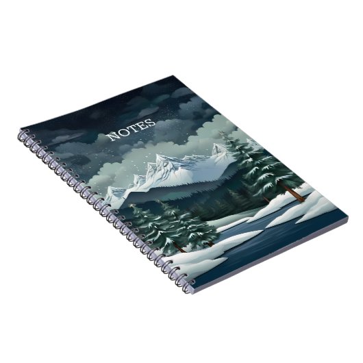 Winter Forest Scene Notitieboek (Rechterzijde)