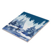 Winter Forest Scene Tegeltje (Zijkant)