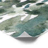 Winter Forest Silver Het is koud buiten Baby showe Poster (Hoek)