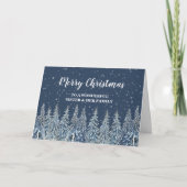 Winter Forest Sister & Family Vrolijk Kerstfeest Kaart (Voorkant)