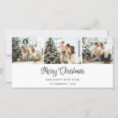 Winter Forest Sneeuwrijke Vrolijke Kerstmis Foto Feestdagenkaart (Voorkant)