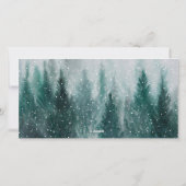 Winter Forest Sneeuwrijke Vrolijke Kerstmis Foto Feestdagenkaart (Achterkant)